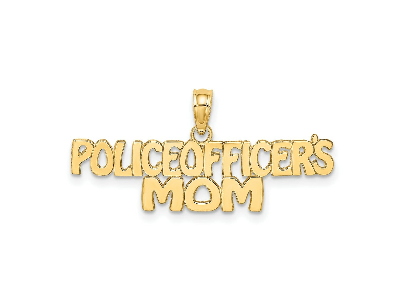 FJC Finejewelers 10 kt Yellow Gold POLICE OFFICER'S MOM Charm 8 x 32 mm