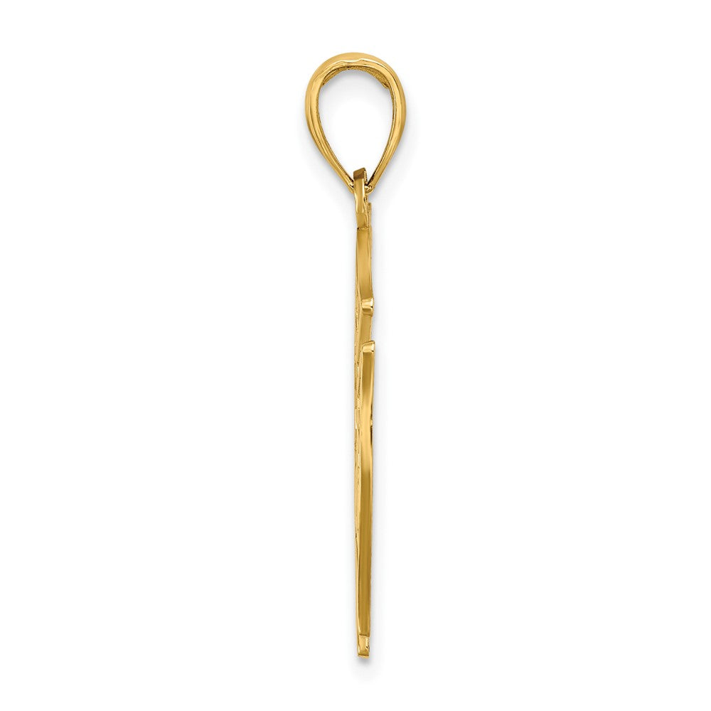FJC Finejewelers 10 kt Yellow Gold VFD Ladies AUX Shield Charm 20 x 20 mm