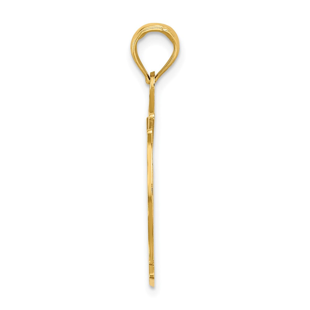 FJC Finejewelers 10 kt Yellow Gold FD LADIES AUX in Shield Charm 20 x 20 mm