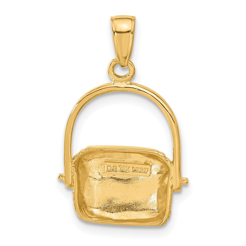 FJC Finejewelers 10 kt Yellow Gold Large Nantucket Basket Charm 25 x 15 mm
