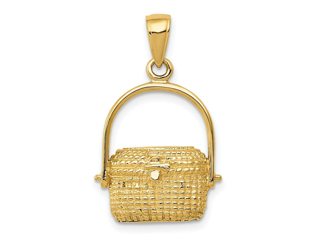FJC Finejewelers 10 kt Yellow Gold Large Nantucket Basket Charm 25 x 15 mm