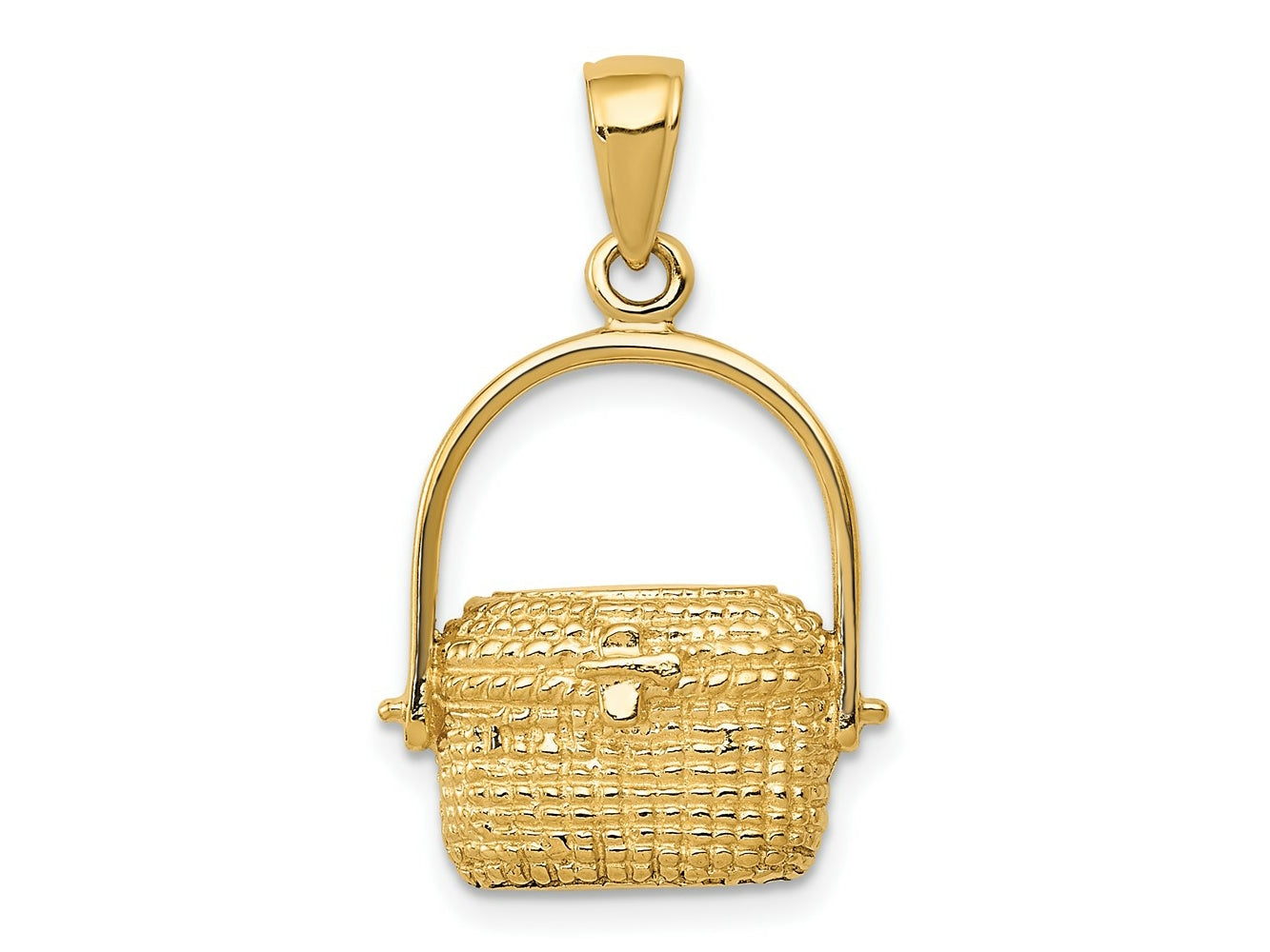 FJC Finejewelers 10 kt Yellow Gold Large Nantucket Basket Charm 25 x 15 mm