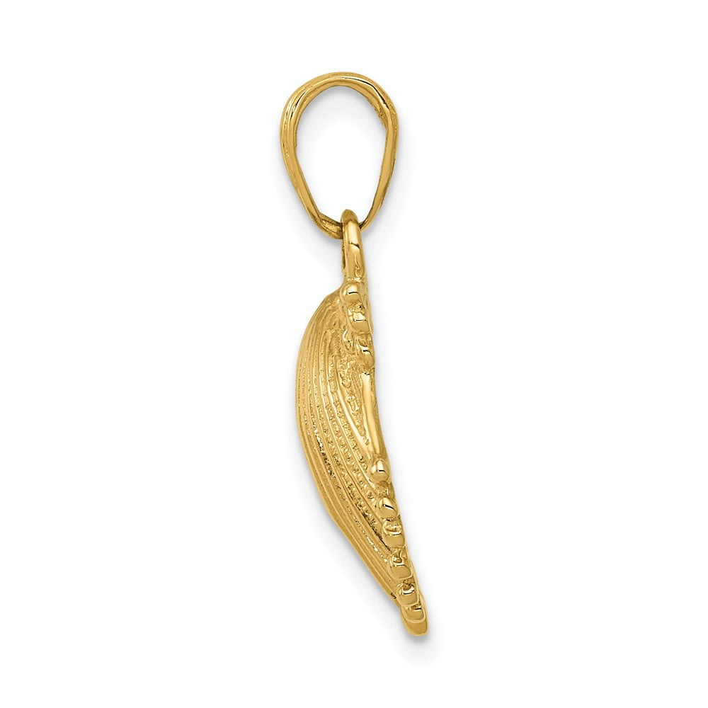 FJC Finejewelers 10 kt Yellow Gold Scallop Shell Charm 22 x 15 mm