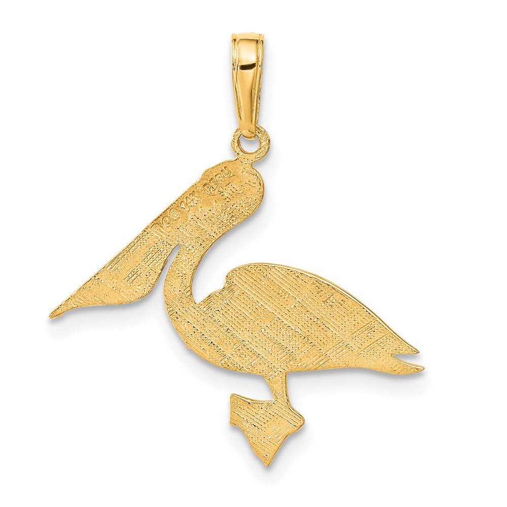 FJC Finejewelers 10 kt Yellow Gold Pelican Charm 25 x 24 mm