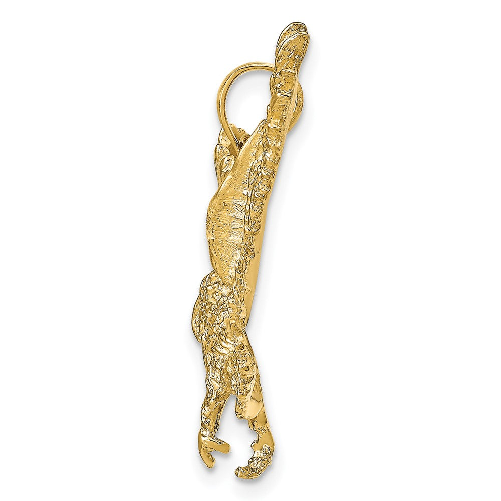 FJC Finejewelers 10 kt Yellow Gold Textured Eagle Landing Charm 31 x 38 mm