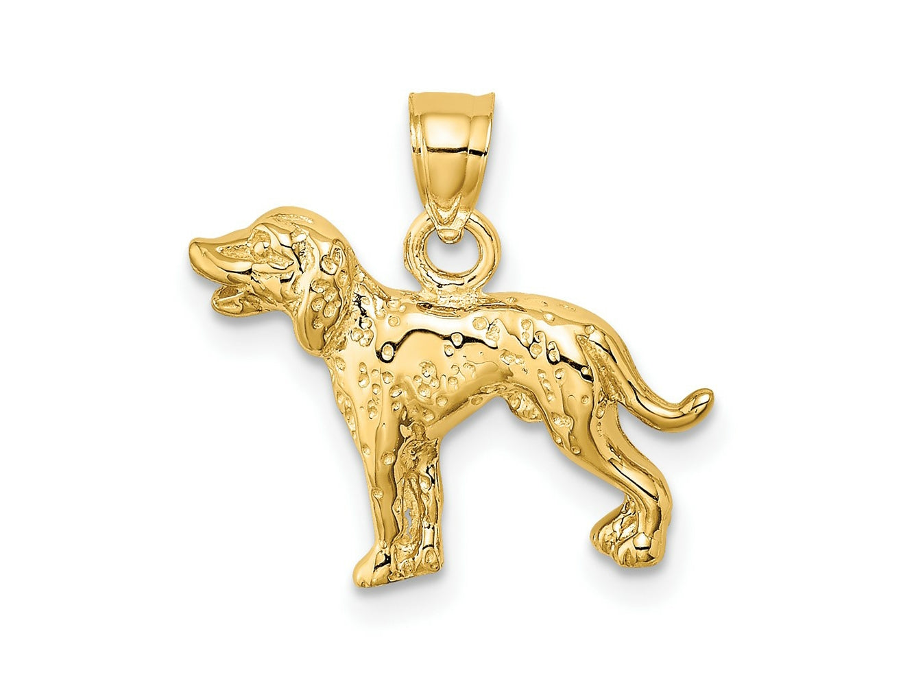 FJC Finejewelers 10 kt Yellow Gold Dalmatian Dog Charm 17 mm