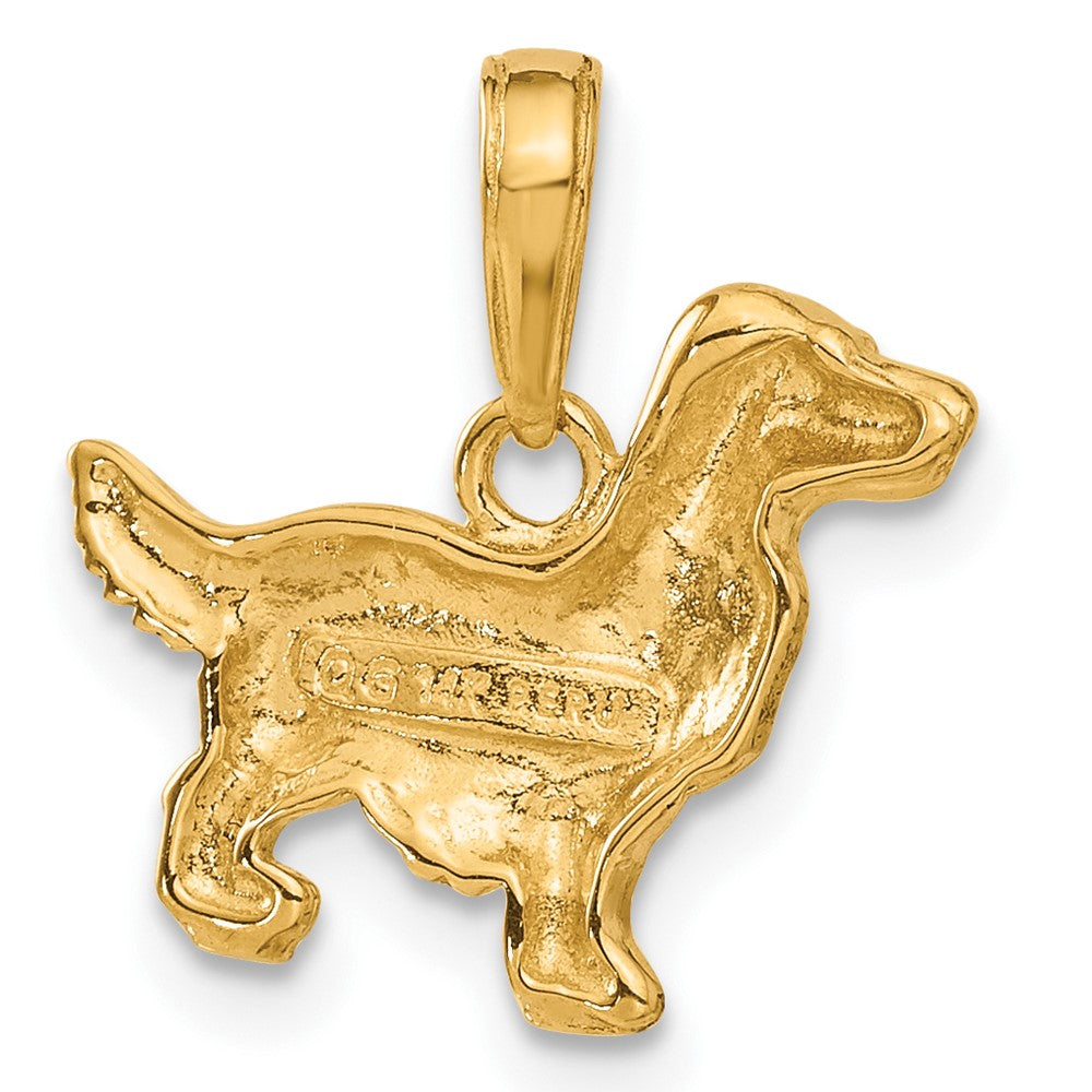 FJC Finejewelers 10 kt Yellow Gold Springer Spaniel Dog Charm 15 x 16 mm