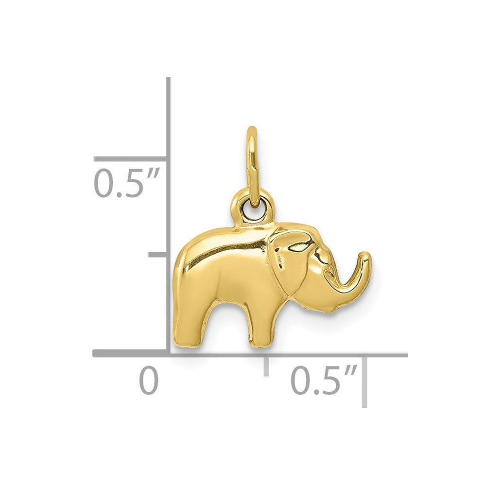 FJC Finejewelers 10 kt Yellow Gold Elephant Charm 15 x 13 mm