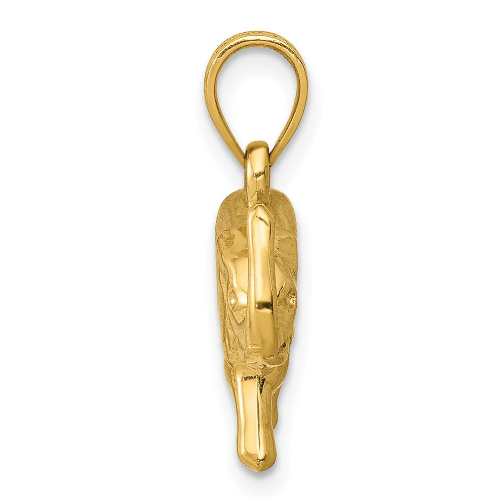 FJC Finejewelers 10 kt Yellow Gold 3-D Elephant Charm 17 x 17 mm