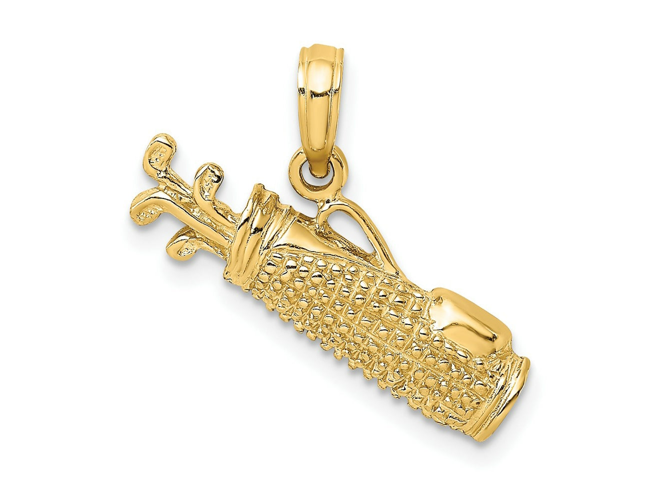 FJC Finejewelers 10 kt Yellow Gold Golf Bag Charm 5 x 22 mm