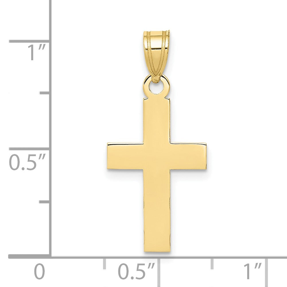 FJC Finejewelers 10 kt Yellow Gold Polished Cross Charm 25 x 12 mm