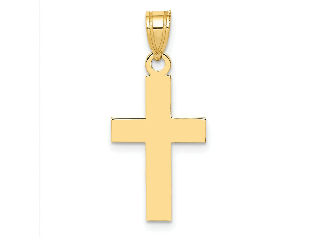 FJC Finejewelers 10 kt Yellow Gold Polished Cross Charm 25 x 12 mm