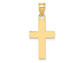 FJC Finejewelers 10 kt Yellow Gold Polished Cross Charm 25 x 12 mm