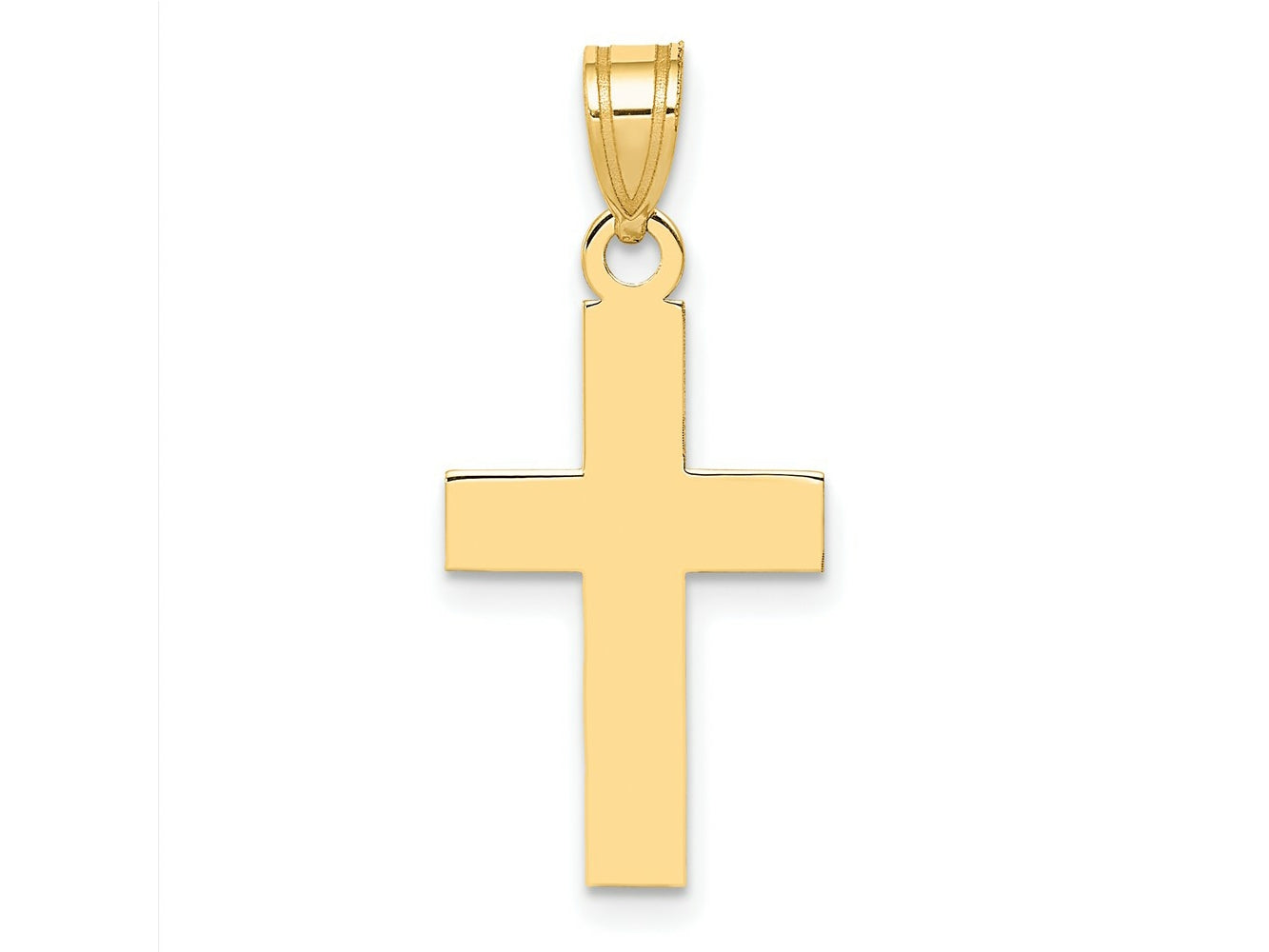 FJC Finejewelers 10 kt Yellow Gold Polished Cross Charm 25 x 12 mm
