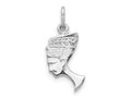 FJC Finejewelers 10 kt White Gold Themed Solid Bust of Nefertiti Charm 20 mm x 9 mm