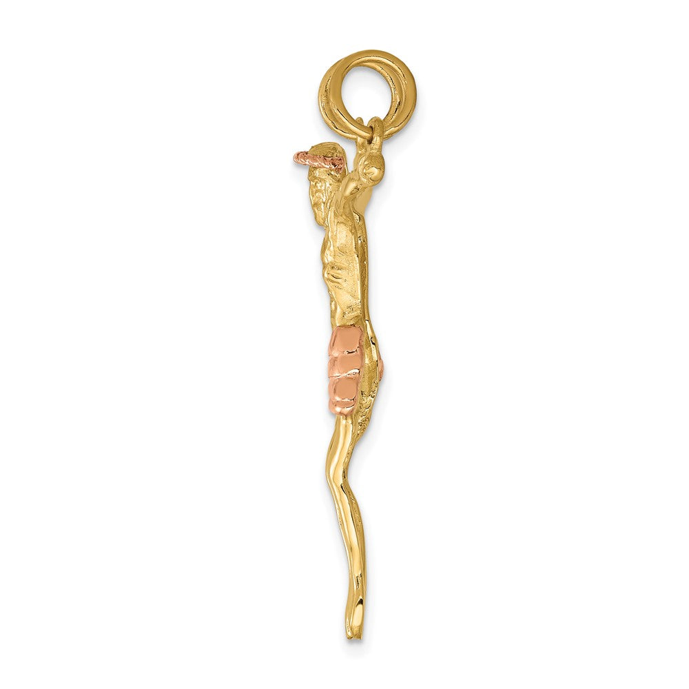 FJC Finejewelers 10 kt Two Tone Gold Two-tone Rose Corpus Charm 38 x 25 mm