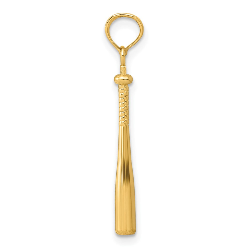 FJC Finejewelers 10 kt Yellow Gold 3-D Baseball Bat Charm 25 x 2 mm