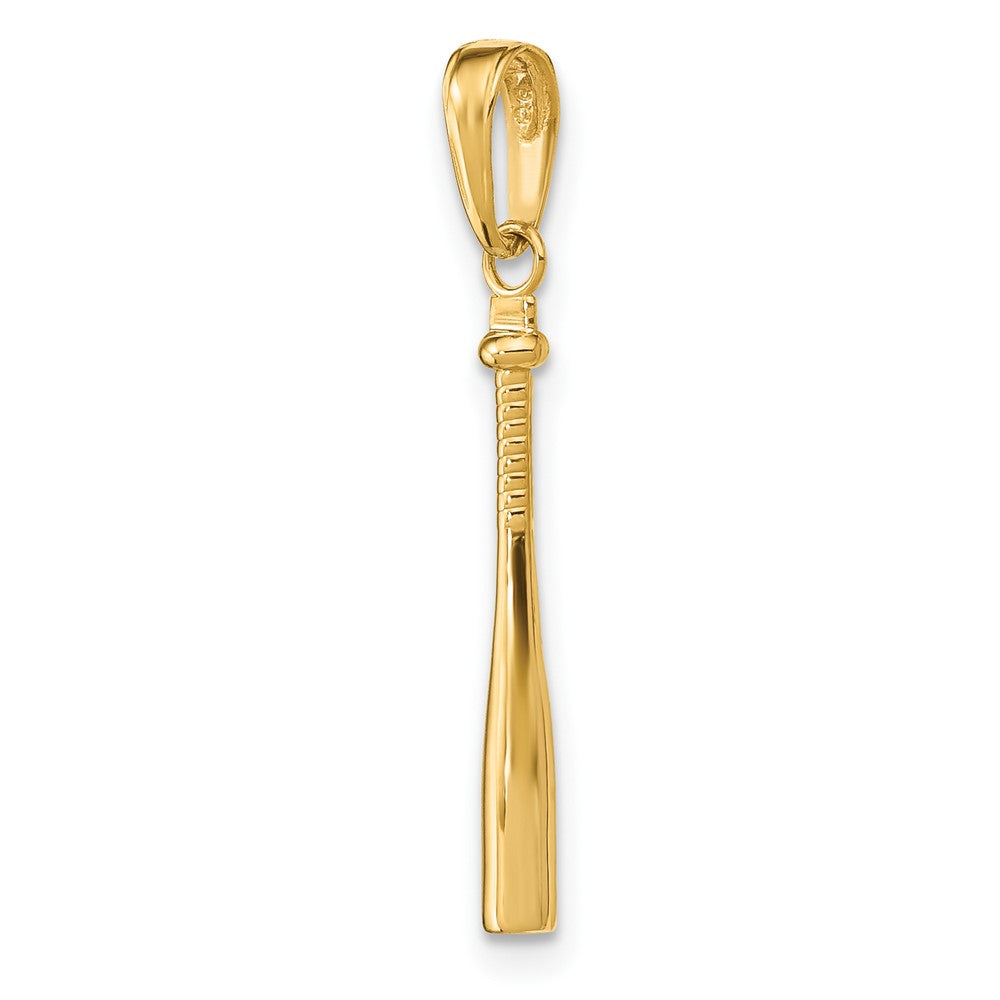 FJC Finejewelers 10 kt Yellow Gold 3-D Baseball Bat Charm 25 x 2 mm