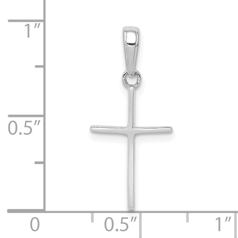 FJC Finejewelers 10 kt White Gold Polished Cross Charm