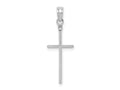 FJC Finejewelers 10 kt White Gold Themed Polished Cross Charm