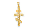 FJC Finejewelers 10 kt Yellow Gold Eastern Orthodox Crucifix Charm 25 x 11 mm