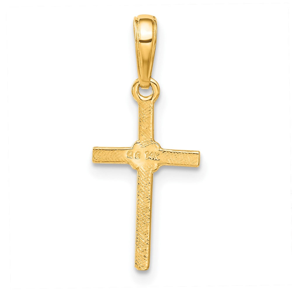 FJC Finejewelers 10 kt Yellow Gold Polished Cross Charm 22 x 11 mm
