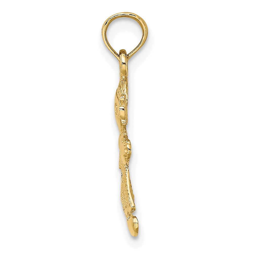 FJC Finejewelers 10 kt Yellow Gold Playful Girl with Cut Out Heart Charm 20 x 11 mm