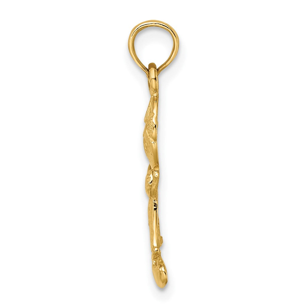 FJC Finejewelers 10 kt Yellow Gold Playful Boy with Cut Out Buttons Charm 20 x 11 mm