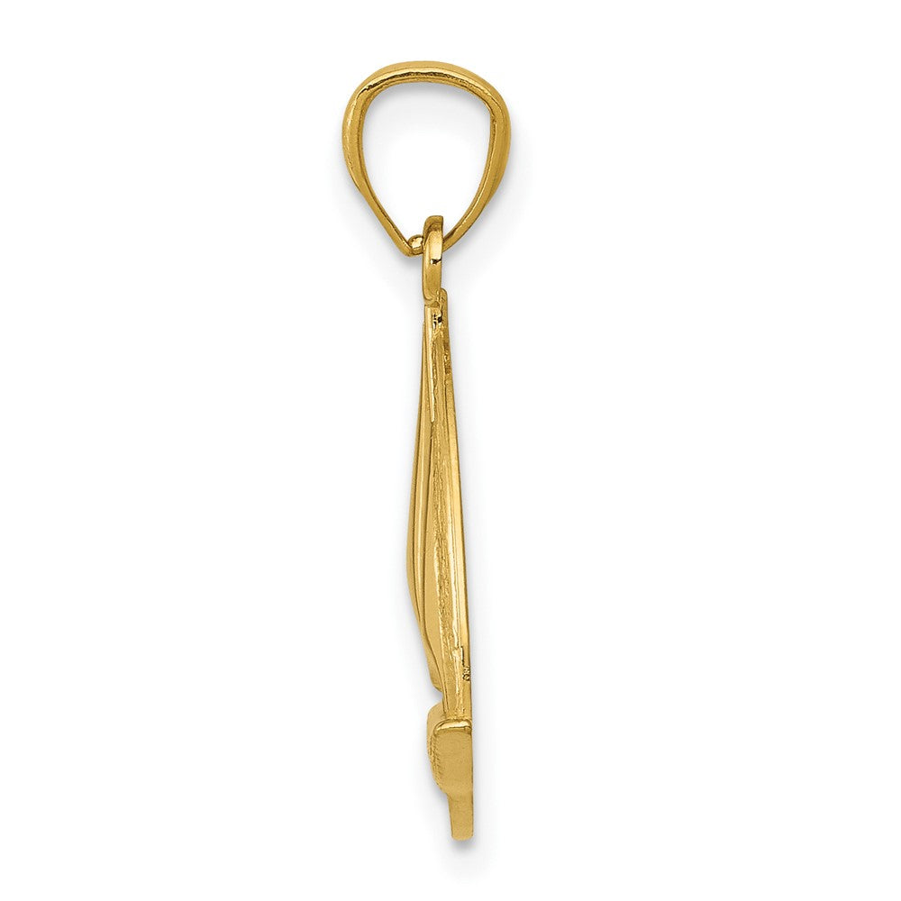 FJC Finejewelers 10 kt Yellow Gold Sailboat Charm 22 x 14 mm