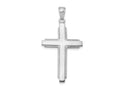 FJC Finejewelers Solid 10 kt White Gold Themed Cross Charm 41 mm x 21.25 mm