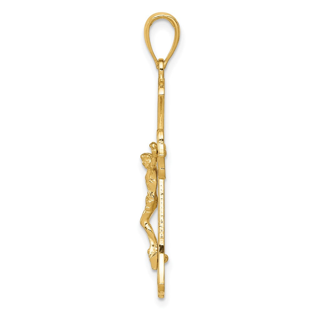 FJC Finejewelers 10 kt Yellow Gold Crucifix Charm 36 x 17 mm
