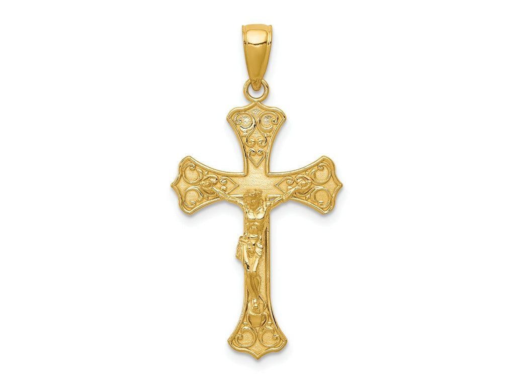 FJC Finejewelers 10 kt Yellow Gold Crucifix Charm 36 x 17 mm