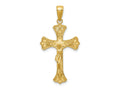 FJC Finejewelers 10 kt Yellow Gold Crucifix Charm 36 x 17 mm