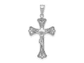 FJC Finejewelers 10 kt White Gold Themed Crucifix Charm 34.85 mm x 17.93 mm