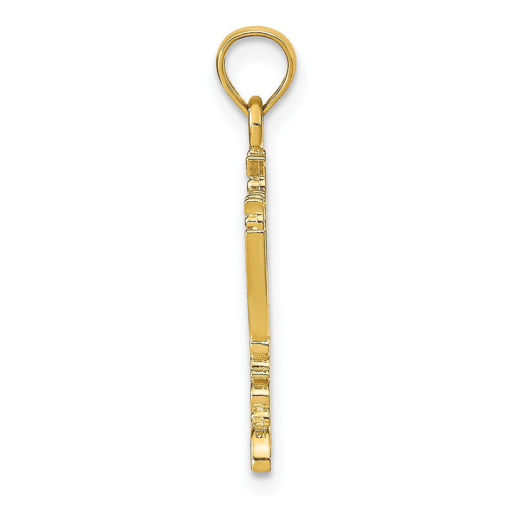 FJC Finejewelers 10 kt Yellow Gold Menorah Charm 26 x 14 mm