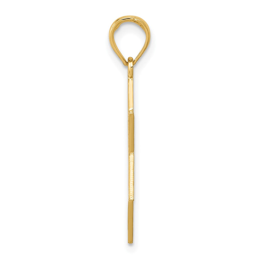 FJC Finejewelers 10 kt Yellow Gold Star of David with Menorah Charm 27 x 18 mm
