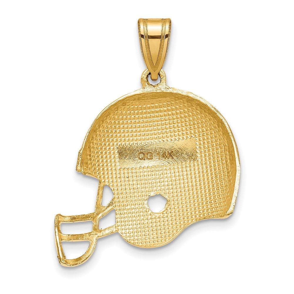 FJC Finejewelers 10 kt Yellow Gold Polished Football Helmet Charm 24 x 22 mm
