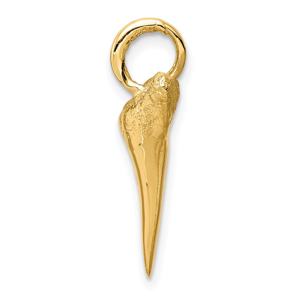 FJC Finejewelers 10 kt Yellow Gold Shark Tooth Charm