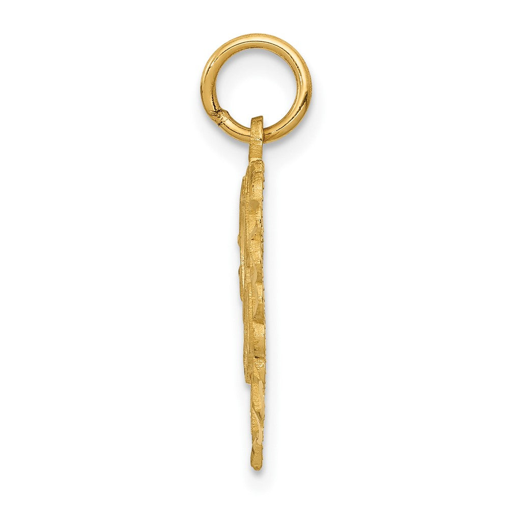 FJC Finejewelers 10 kt Yellow Gold Initial A Charm 23 x 15 mm