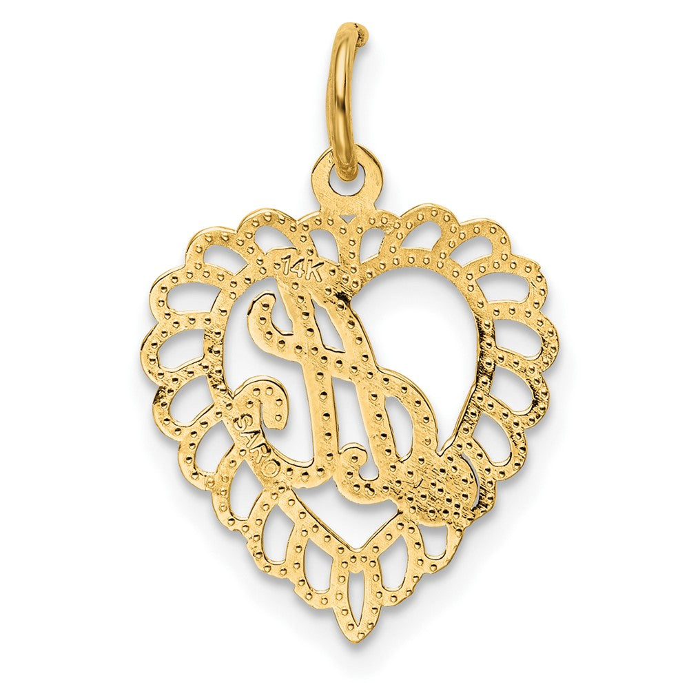 FJC Finejewelers 10 kt Yellow Gold Initial A Charm 23 x 15 mm