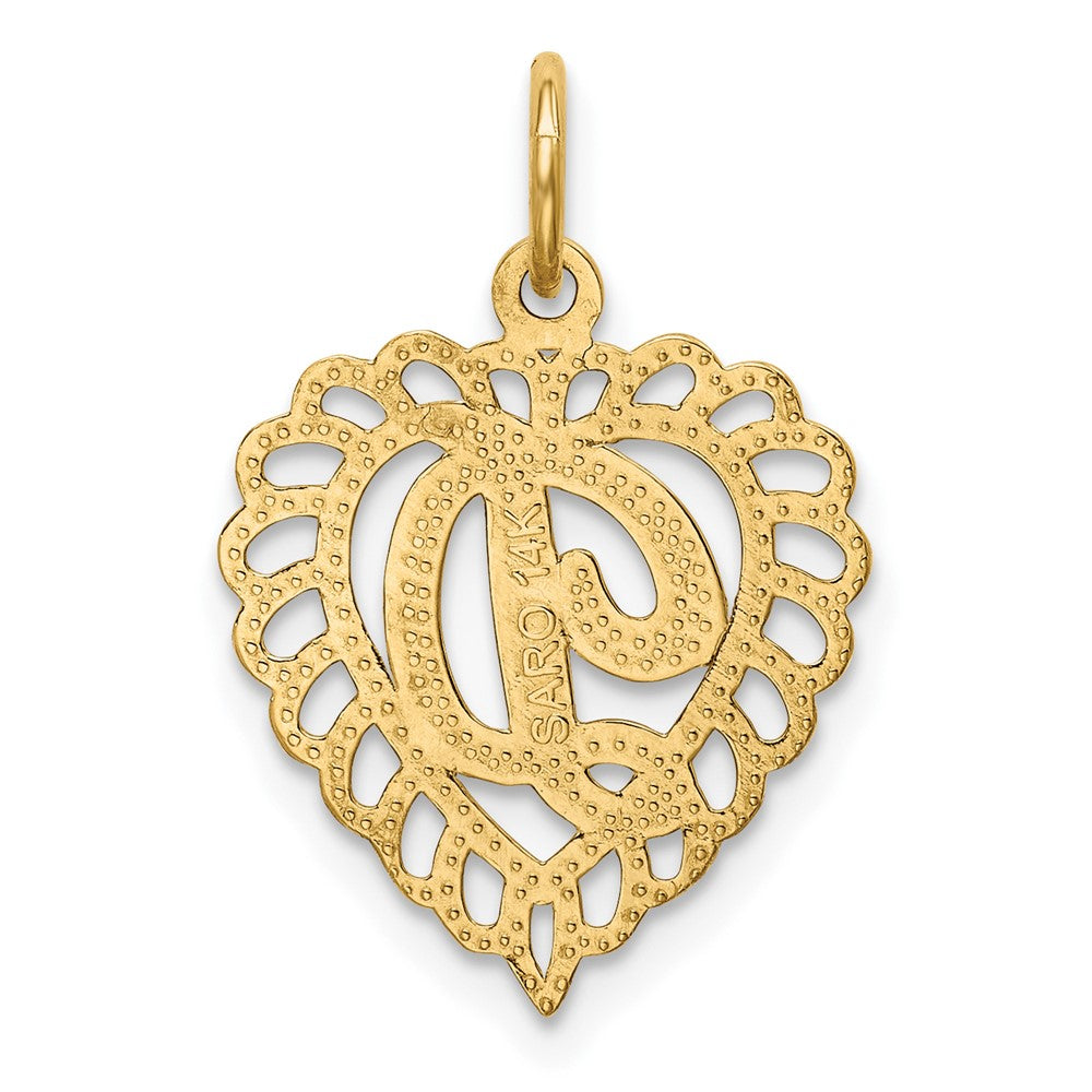 FJC Finejewelers 10 kt Yellow Gold Initial D Charm 23 x 15 mm
