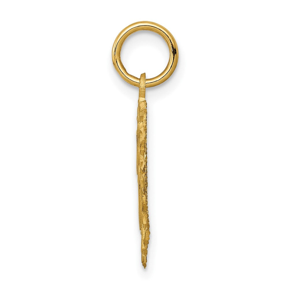 FJC Finejewelers 10 kt Yellow Gold Initial F Charm 23 x 15 mm