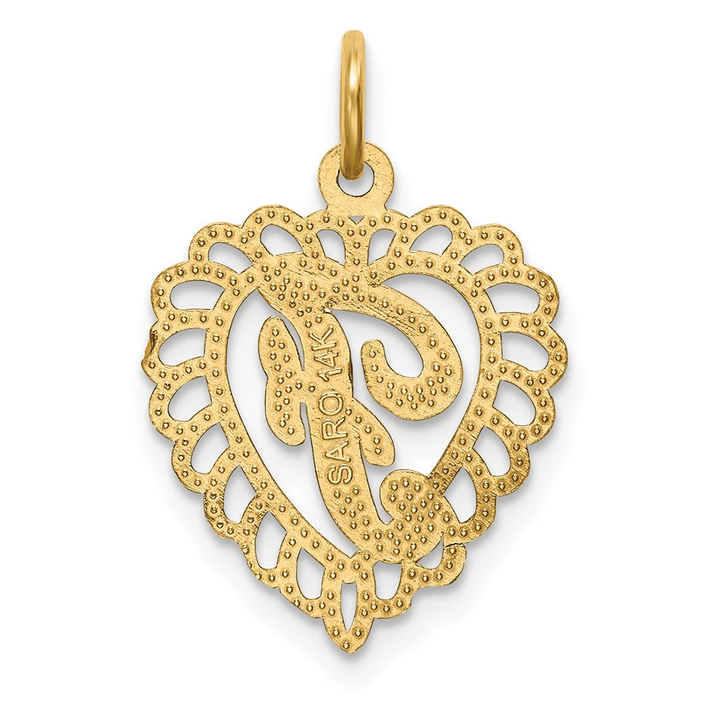 FJC Finejewelers 10 kt Yellow Gold Initial F Charm 23 x 15 mm