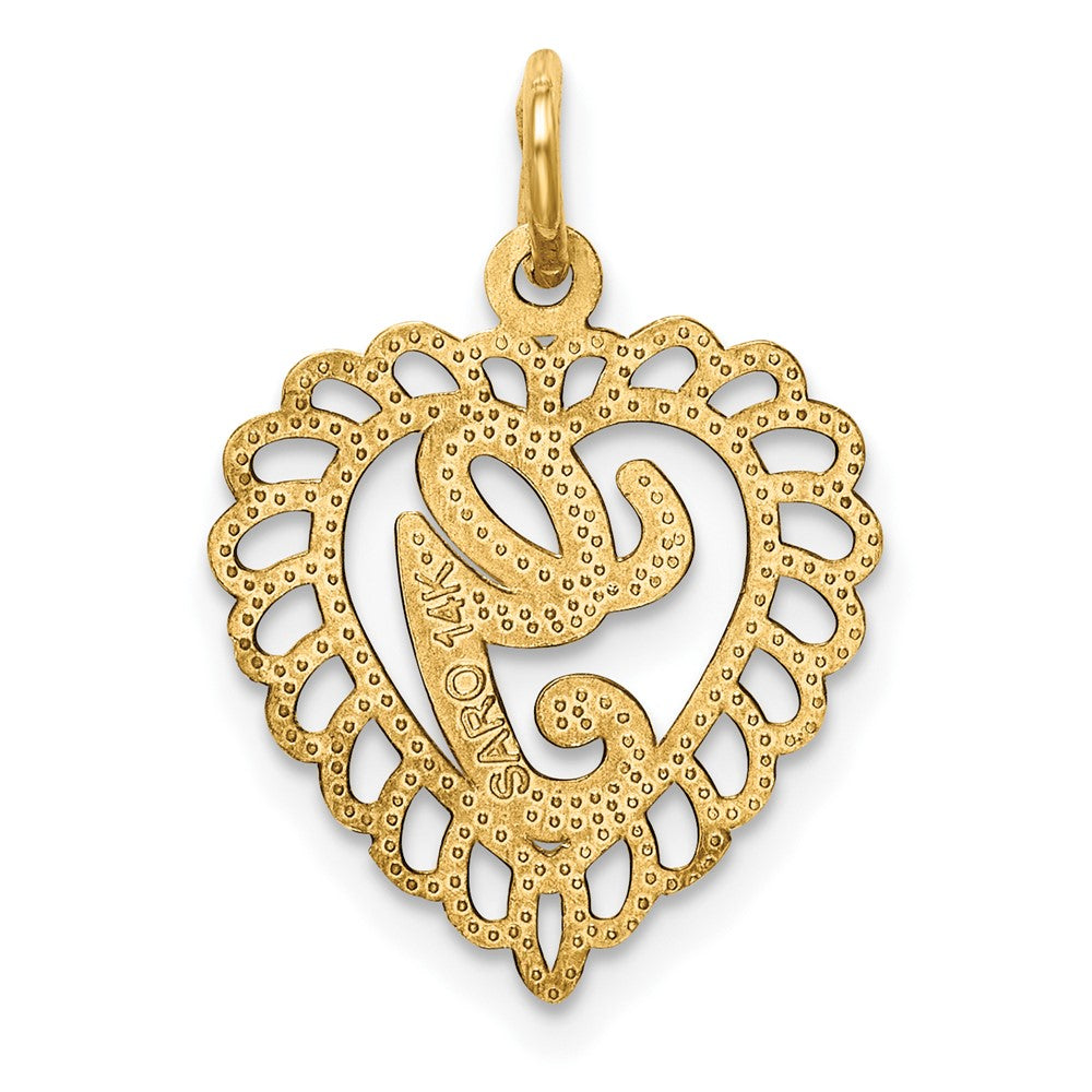 FJC Finejewelers 10 kt Yellow Gold Initial G Charm 23 x 15 mm