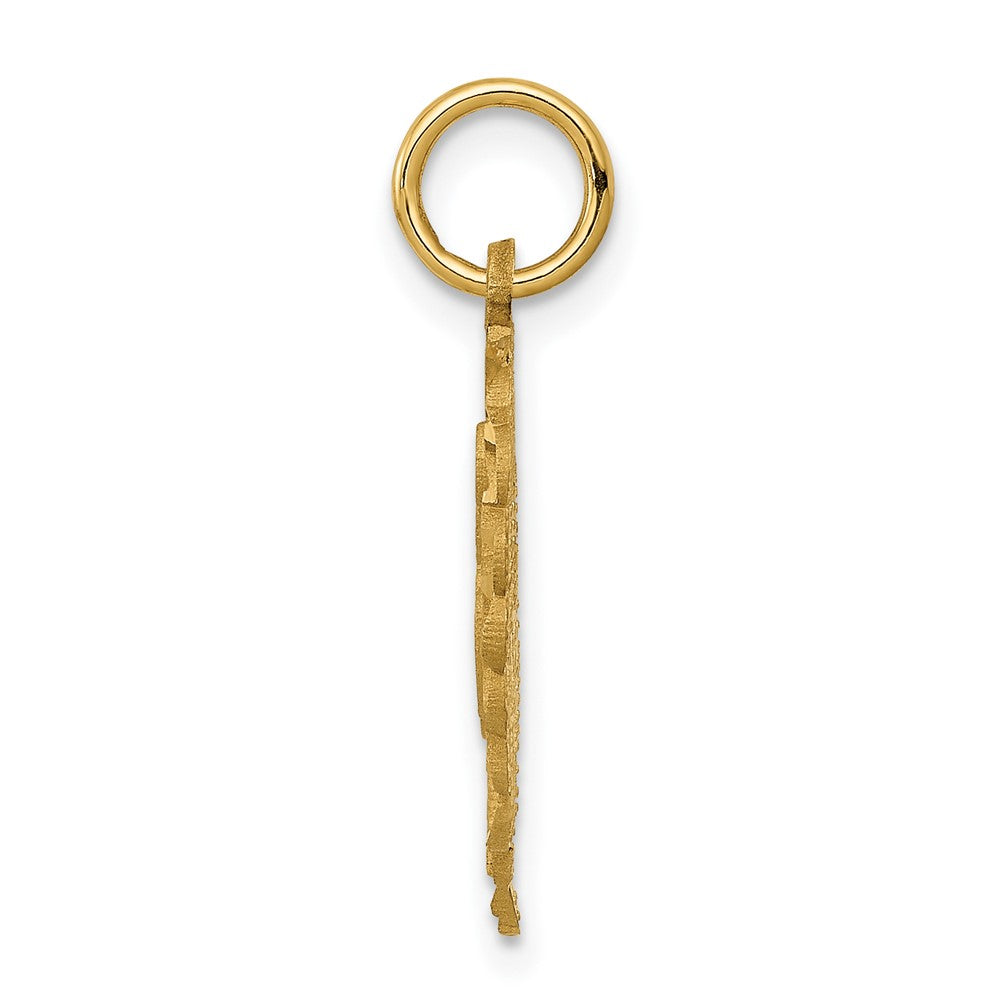 FJC Finejewelers 10 kt Yellow Gold Initial K Charm 23 x 15 mm