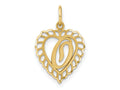 FJC Finejewelers 10 kt Yellow Gold Initial O Charm
