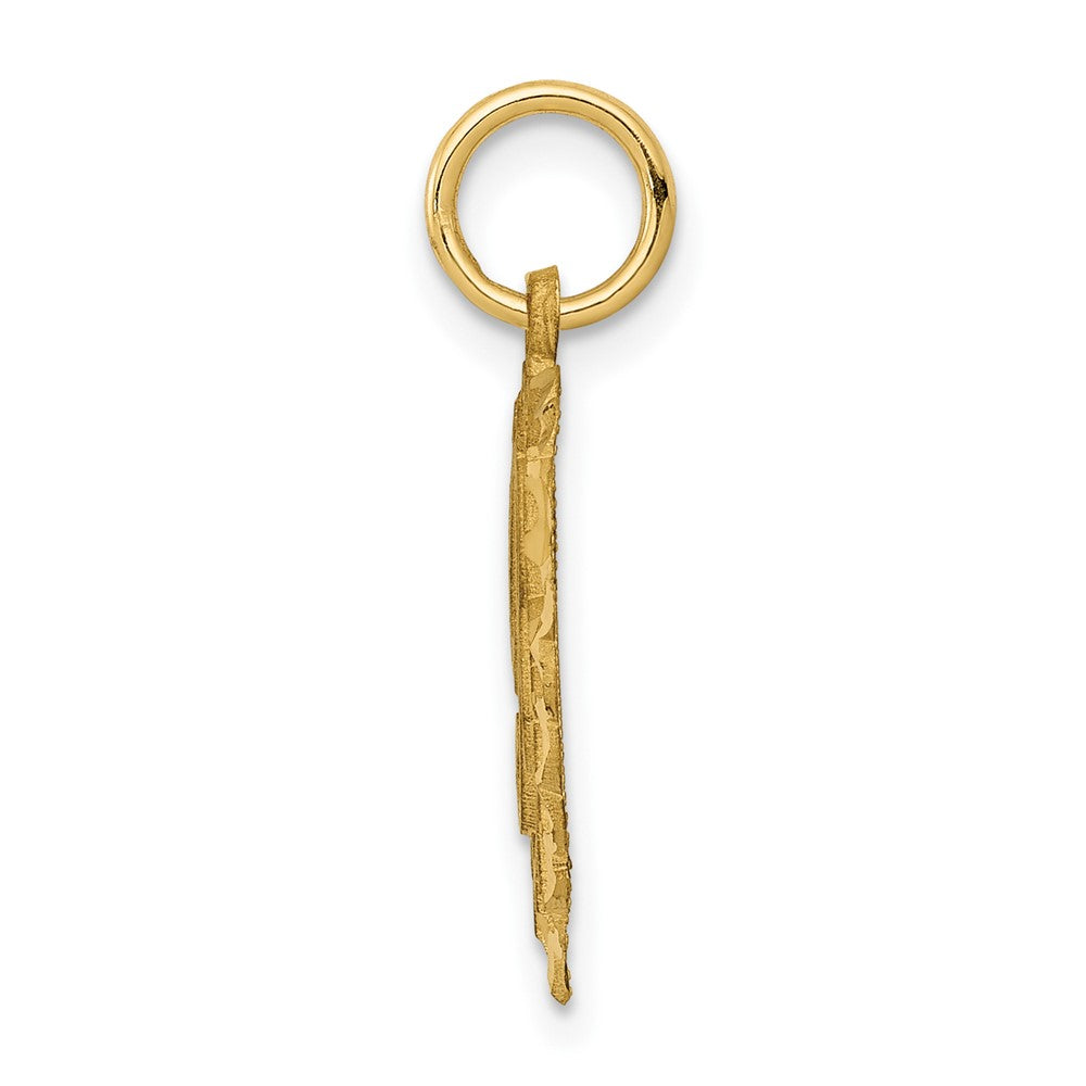 FJC Finejewelers 10 kt Yellow Gold Initial R Charm 23 x 15 mm
