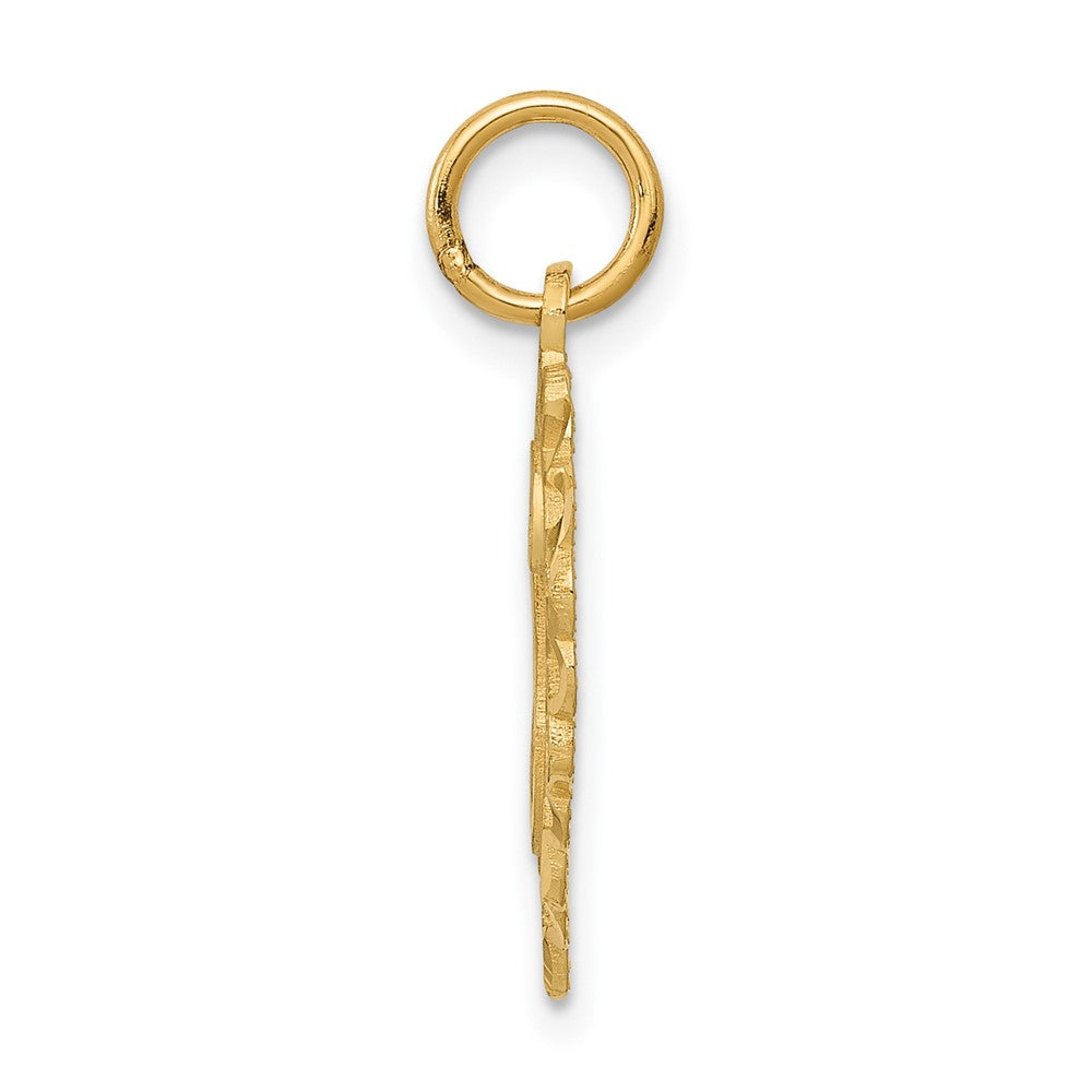 FJC Finejewelers 10 kt Yellow Gold Initial S Charm 23 x 15 mm