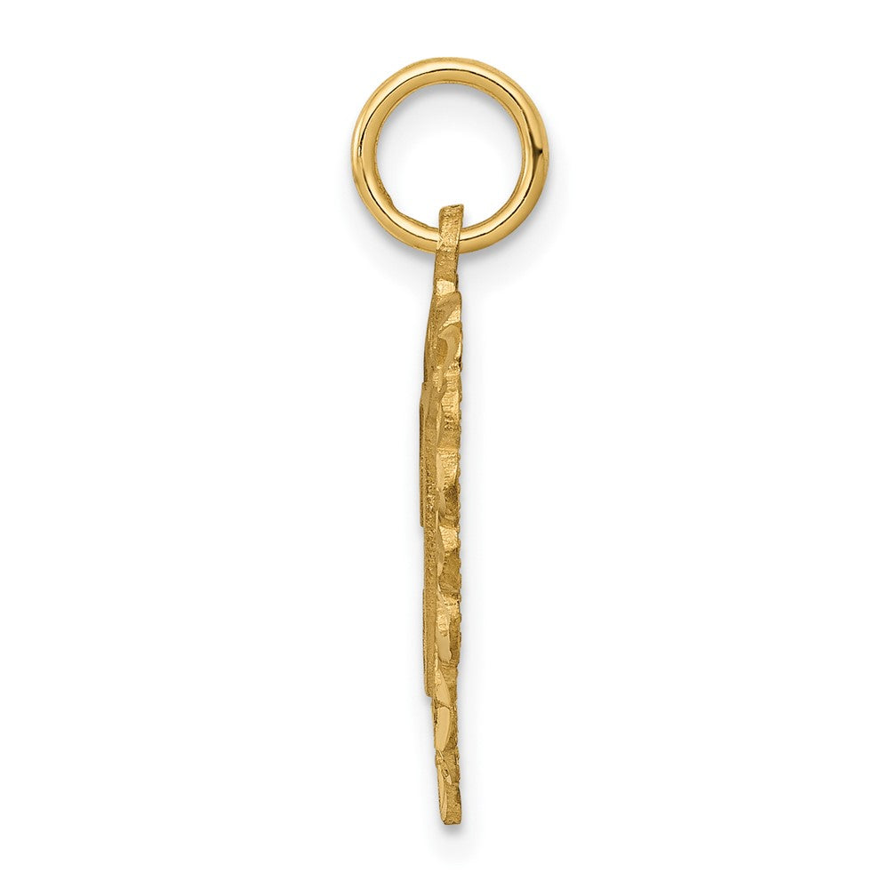 FJC Finejewelers 10 kt Yellow Gold Initial T Charm 23 x 15 mm