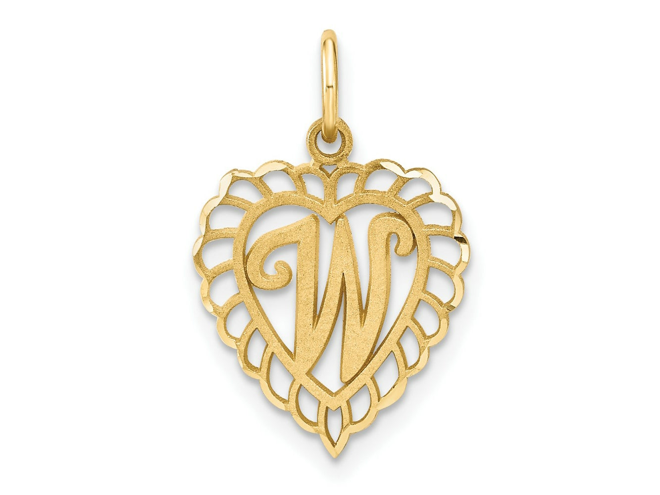 FJC Finejewelers 10 kt Yellow Gold Initial W Charm